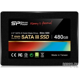 SSD накопитель Silicon Power SSD 480Gb S55 SP480GBSS3S55S25 {SATA3.0, 7mm}